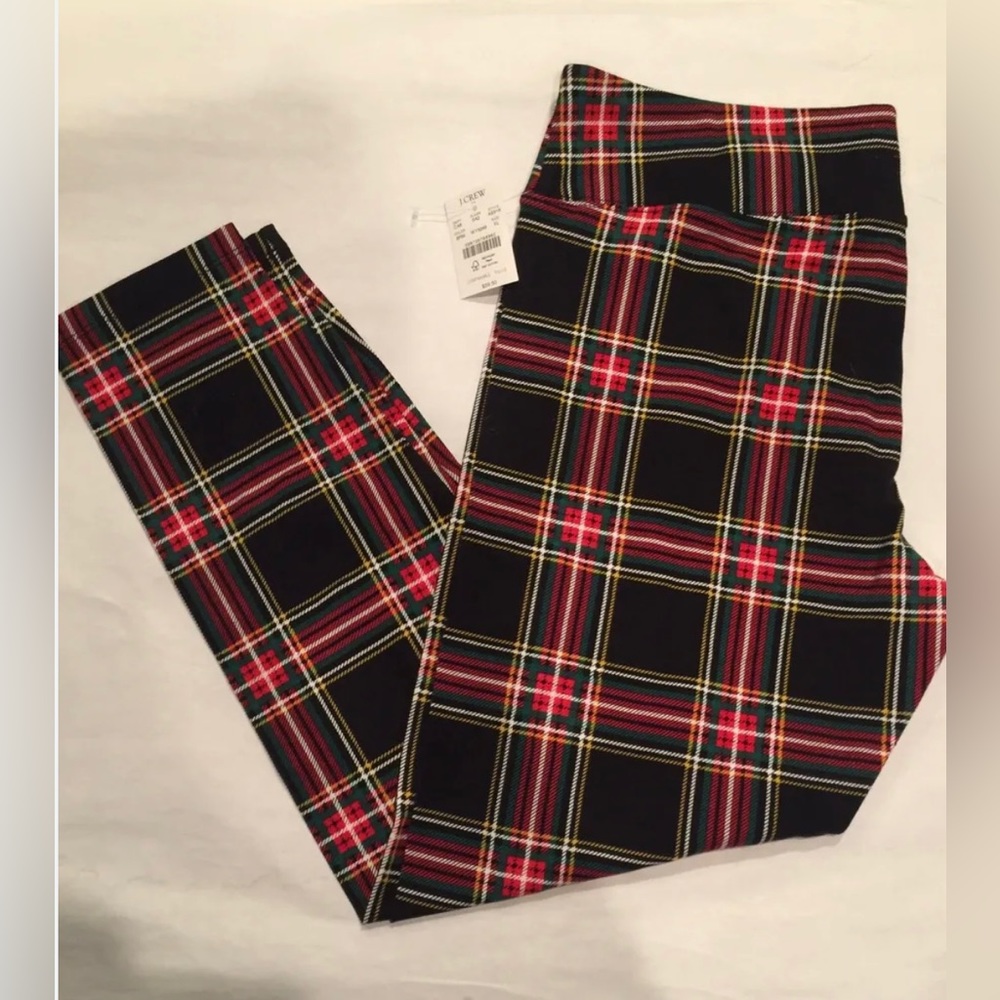 J. Crew Tartan Plaid Printed Everyday Leggings Jegging XS